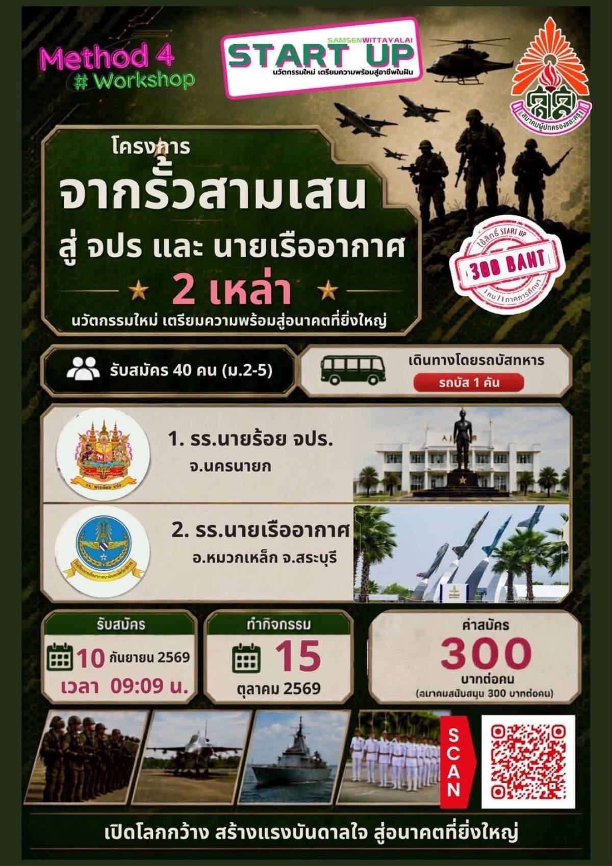 โครงการ “รั้วทหารบกและทหารอากาศ”เปิดโลกการทหาร สร้างแรงบันดาลใจ เตรียมความพร้อมสู่อนาคต